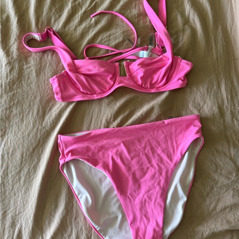 VS pink bathing suit set